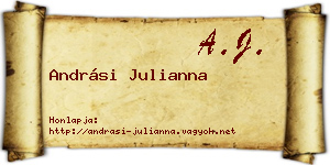 Andrási Julianna névjegykártya