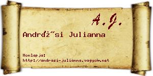 Andrási Julianna névjegykártya